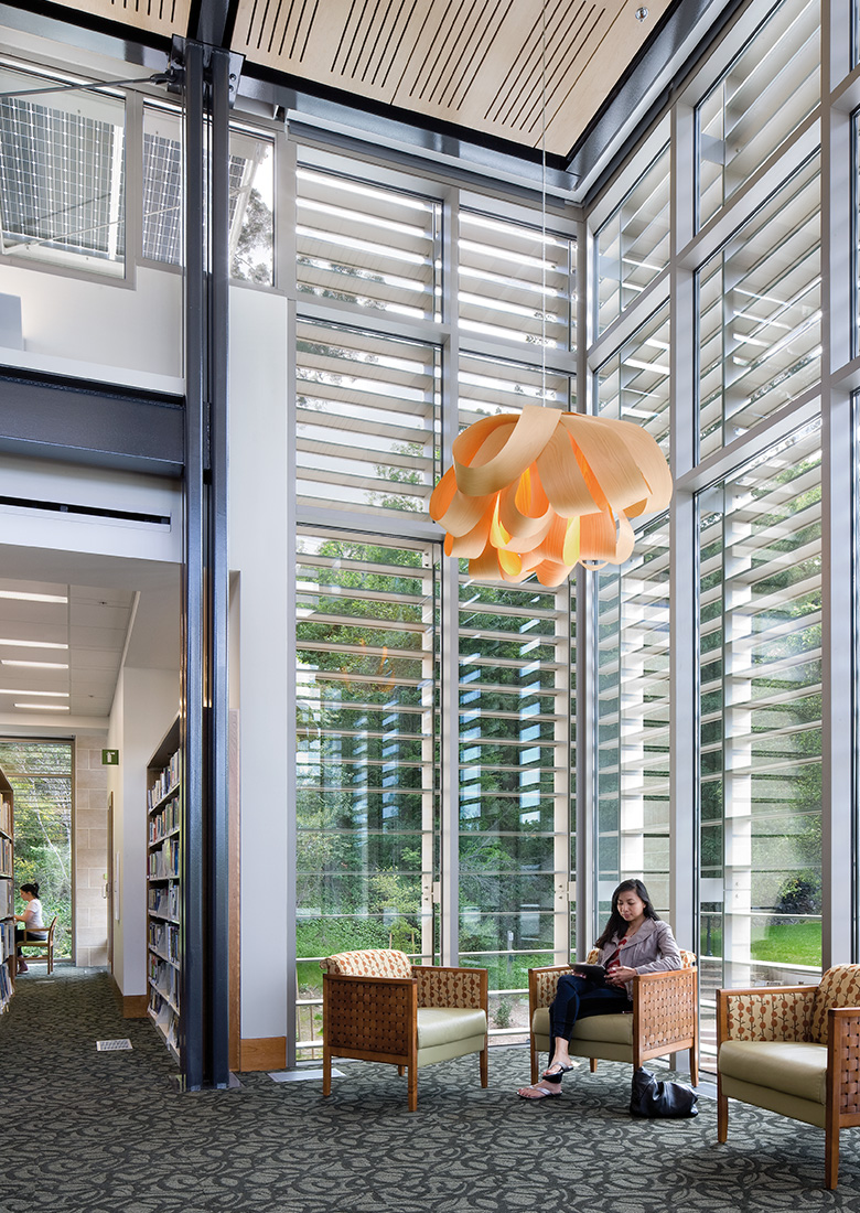 LZF Lamps | Agatha, Large Suspension Lamp. Los Gatos Public Library by Noll & Tam Architects | Wood touched by Light | Handmade Wood Lighting since 1994