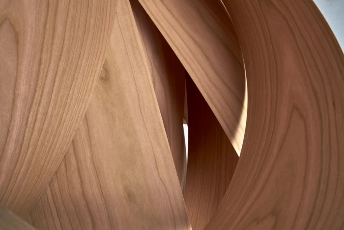Natural cherry wood veneer prepared with Timberlite®