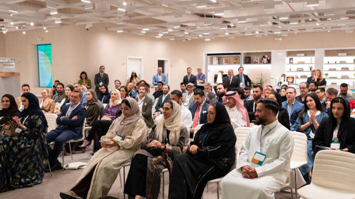 Audience of the event during the presentation speeches at Riyadh event.